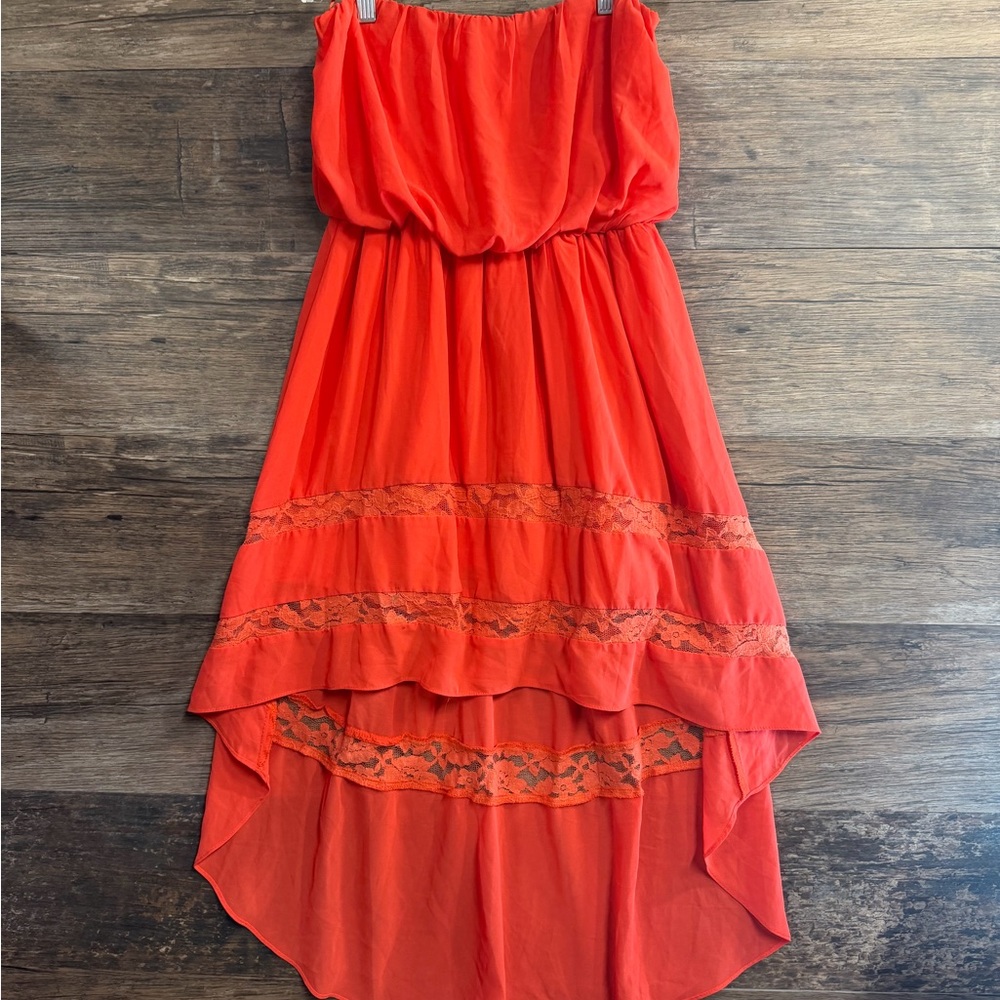 Double Zero Strapless Red Dress